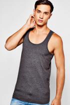 Boohoo Extreme Muscle Fit Tank Top Charcoal