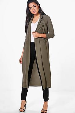 Boohoo Alicia Woven Longline Pocket Duster
