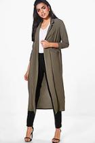 Boohoo Alicia Woven Longline Pocket Duster