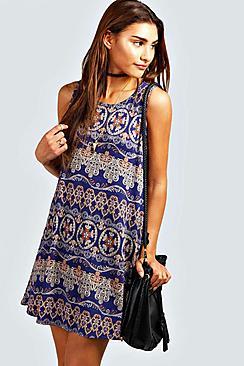 Boohoo Leanne Paisley Swing Dress