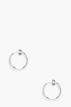 Boohoo Sterling Silver Simple Circle Studs