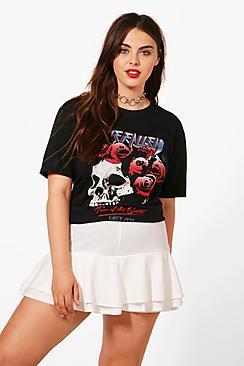 Boohoo Plus Megan Ruffle Skort Shorts