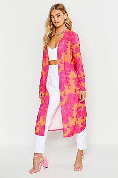 Boohoo Slinky Floral Kimono