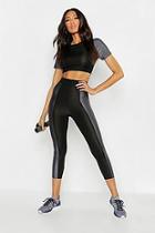 Boohoo Fit Ribbed Crop Sports Set