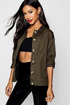 Boohoo Oversized Cotton Feel Shirt