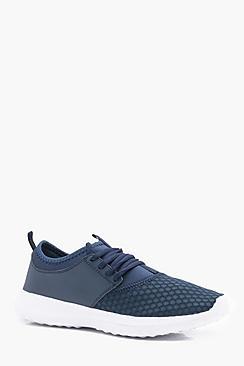 Boohoo Honeycomb Mesh Running Trainer