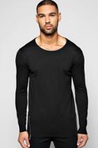 Boohoo Longline Double Zipped Round Neck Jumper Black