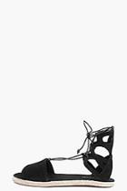 Boohoo Boutique Ivy Ghillie Peeptoe Suede Espadrille