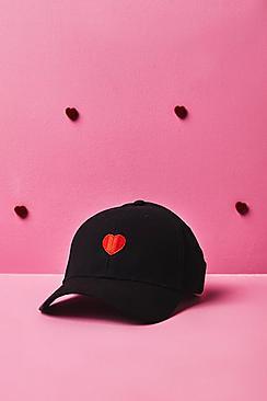 Boohoo Valentines Heart Embroidered Cap