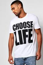Boohoo Oversized Choose Life T Shirt White