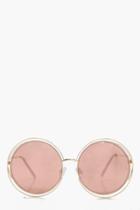 Boohoo Mya Ombre Revo Lens Round Sunglasses Pink