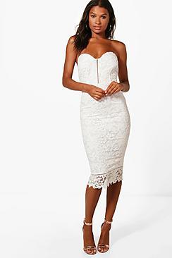 Boohoo Boutiqie Fi Embroidered Organza Midi Dress
