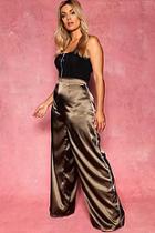 Boohoo Plus Satin Side Stripe Trouser