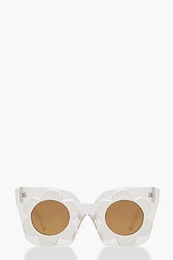 Boohoo Oversized Daisy Sunglasses