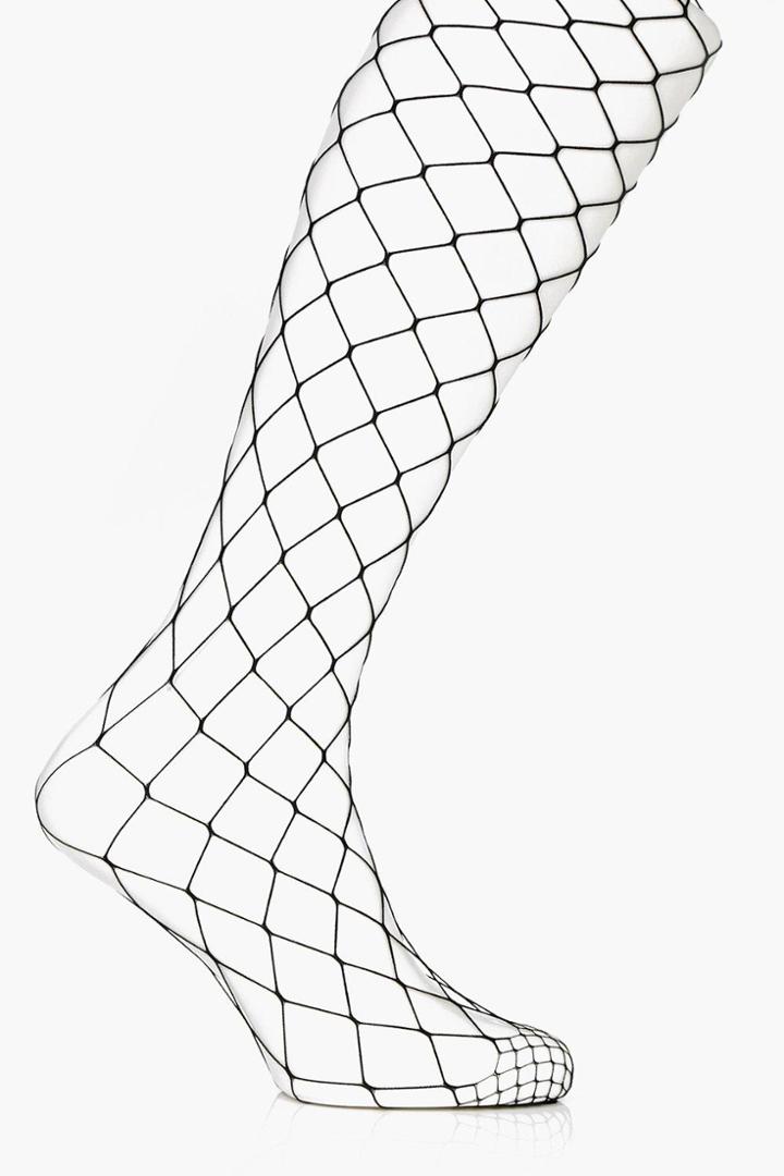 Boohoo Plus Julia Oversized Fishnet Tight Black