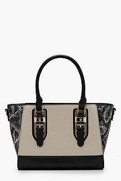 Boohoo Faux Python Wings Tote Bag