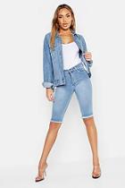 Boohoo High Rise Denim Cycling Short