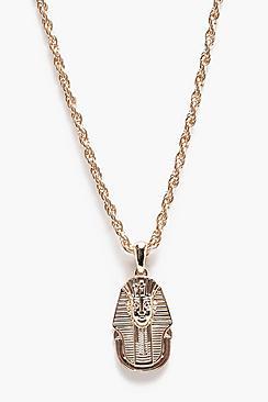 Boohoo Gold Pharaoh Pendant Necklace