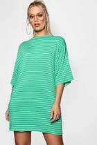 Boohoo Plus Eloise Stripe T Shirt Dress