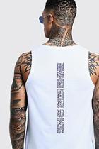 Boohoo Longline Vest With Back Print