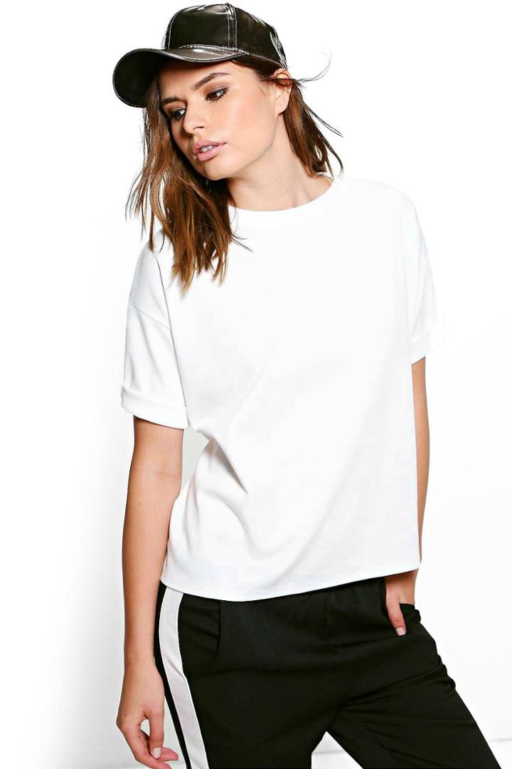 Boohoo Emily Supersoft Boxy Sweater Cream