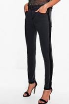 Boohoo Jess Mid Rise Shadow Stripe Skinny Jeans