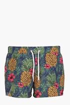 Boohoo Pineapple Print Short Swim Short