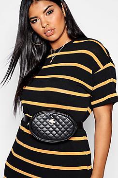 Boohoo Plus Quilted Bug Charm Bum Bag
