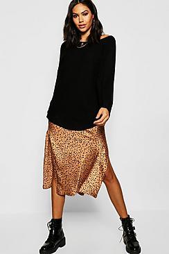 Boohoo Batwing Rib Knit Jumper