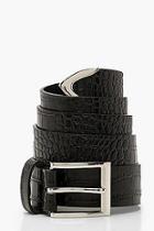 Boohoo Plus Faux Croc Waist Belt