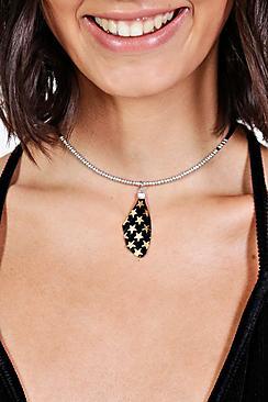 Boohoo Feather Detail Choker