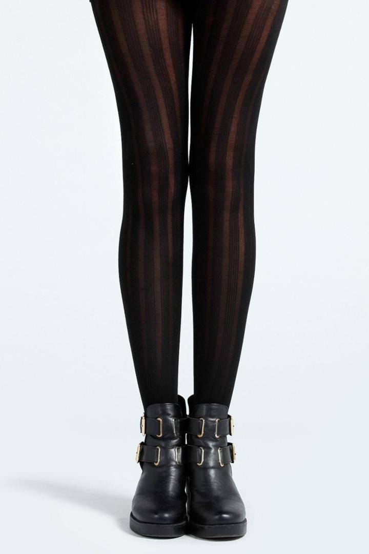 Boohoo Melissa Modal Knitted Tights - Black