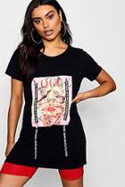 Boohoo Aria Jewelled Face Ribbon Detail T-shirt