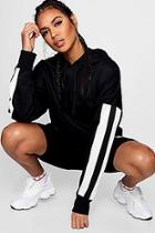 Boohoo Louise Sports Stripe Oversize Hoodie