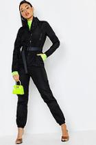 Boohoo Shell Suit Safety Buckle Jumpsuit