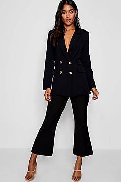 Boohoo Freya Cropped Kick Flare Trouser