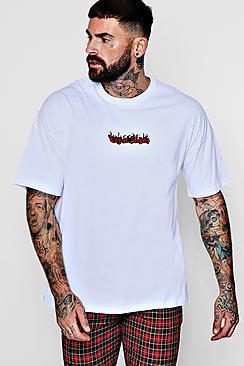 Boohoo Drop Shoulder City Of Angels T-shirt