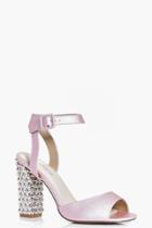 Boohoo Martha Bridal Embellished Heel Peeptoe Sandal Pink