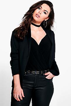 Boohoo Plus Cate Relaxed Pocket Blazer