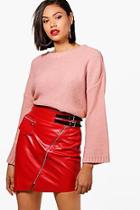 Boohoo Lucy Boxy Oversized Cropped Jumper