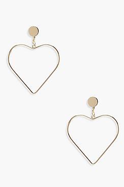 Boohoo Rosie Heart Earrings