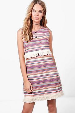 Boohoo Lucia Aztec Navaho Shift Dress