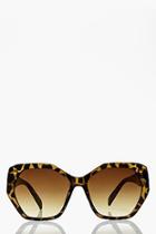 Boohoo Sophie Tortoise Oversized Sunglasses