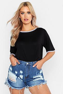 Boohoo Plus Ringer T-shirt