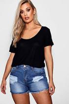 Boohoo Plus Kate Scoop Neck T Shirt