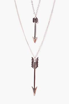 Boohoo Arrow Charm Necklace