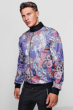 Boohoo Paisley Print Track Top Jacket