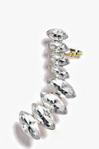Boohoo Lacey 8 Stone Stud Ear Cuff Gold