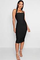 Boohoo Jacqueline Halter Strap Midi Dress