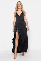 Boohoo Plus Ruffle Side Maxi Dress